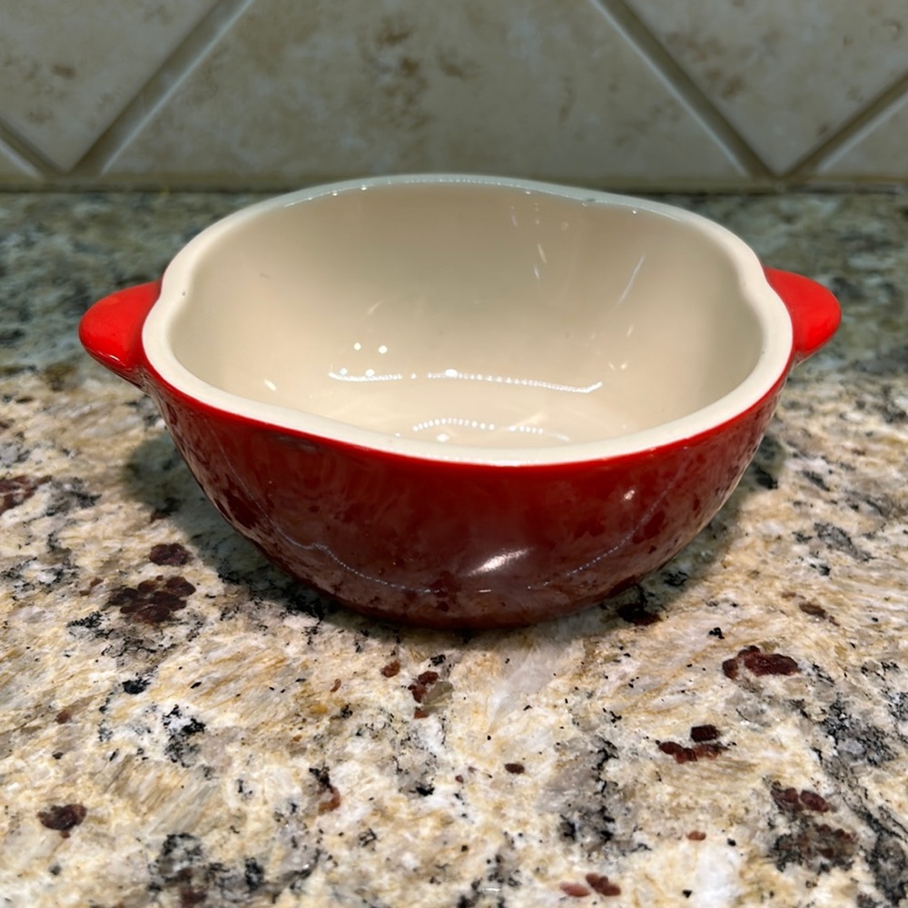 Le Creuset Tomato Mini Casserole Stoneware Harvest Cerise~ Base Only